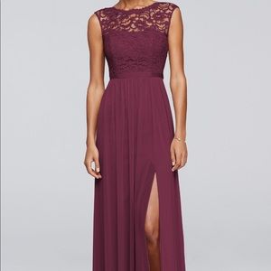 David’s Bridal Bridesmaid Dress - Wine